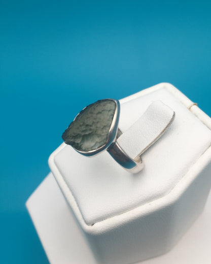 Moldavite Sterling Silver Ring size 7