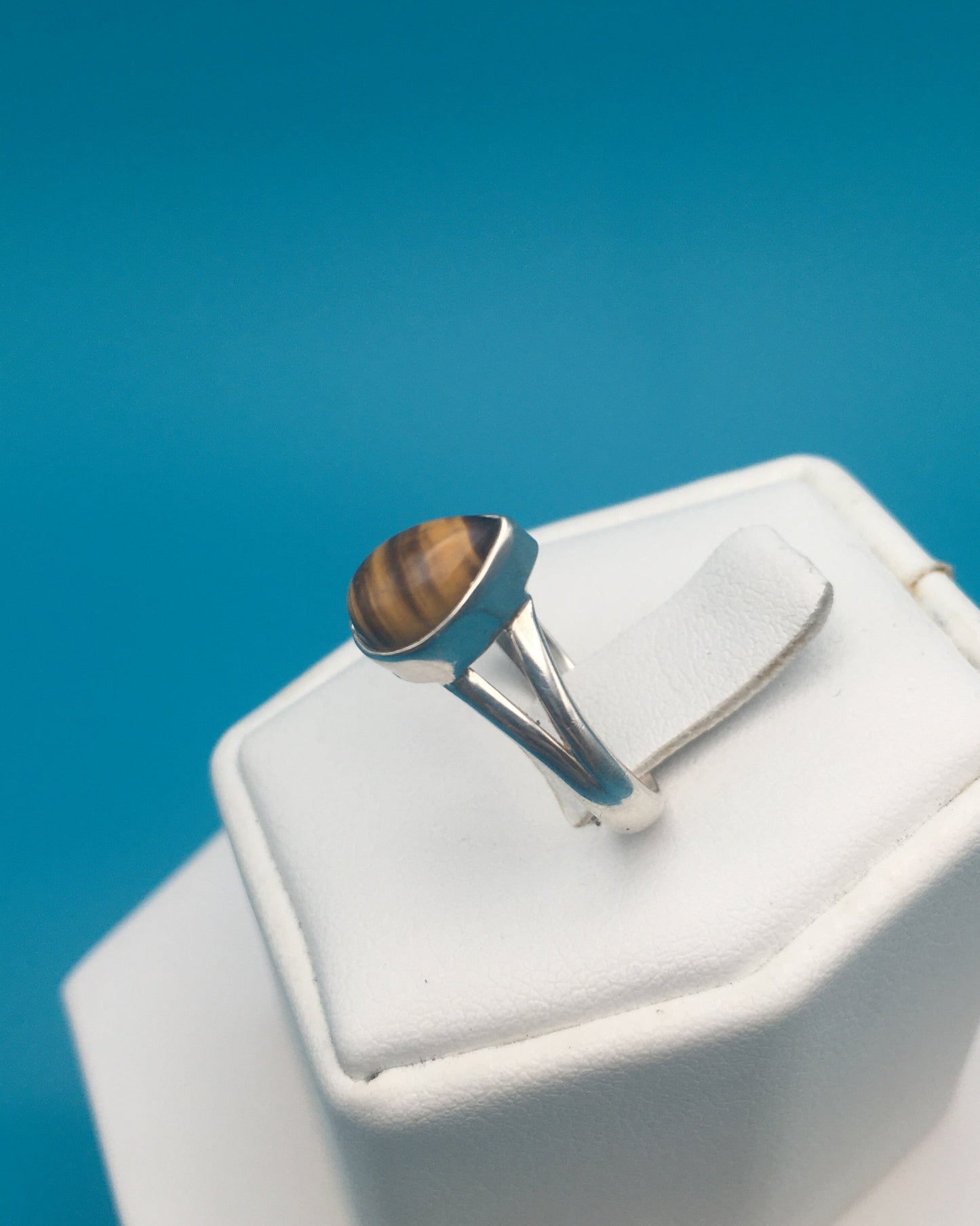 Tiger's Eye Sterling Silver Ring size 6