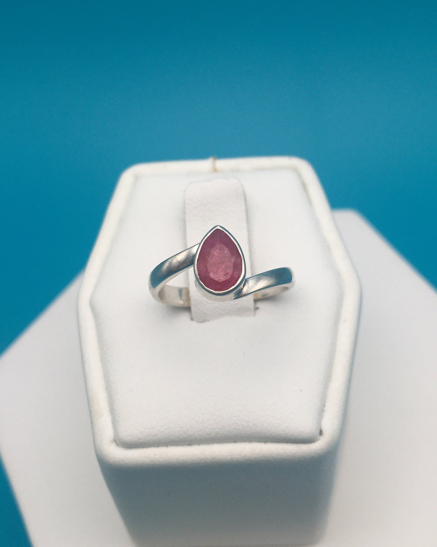 Ruby Sterling Silver Ring size 5
