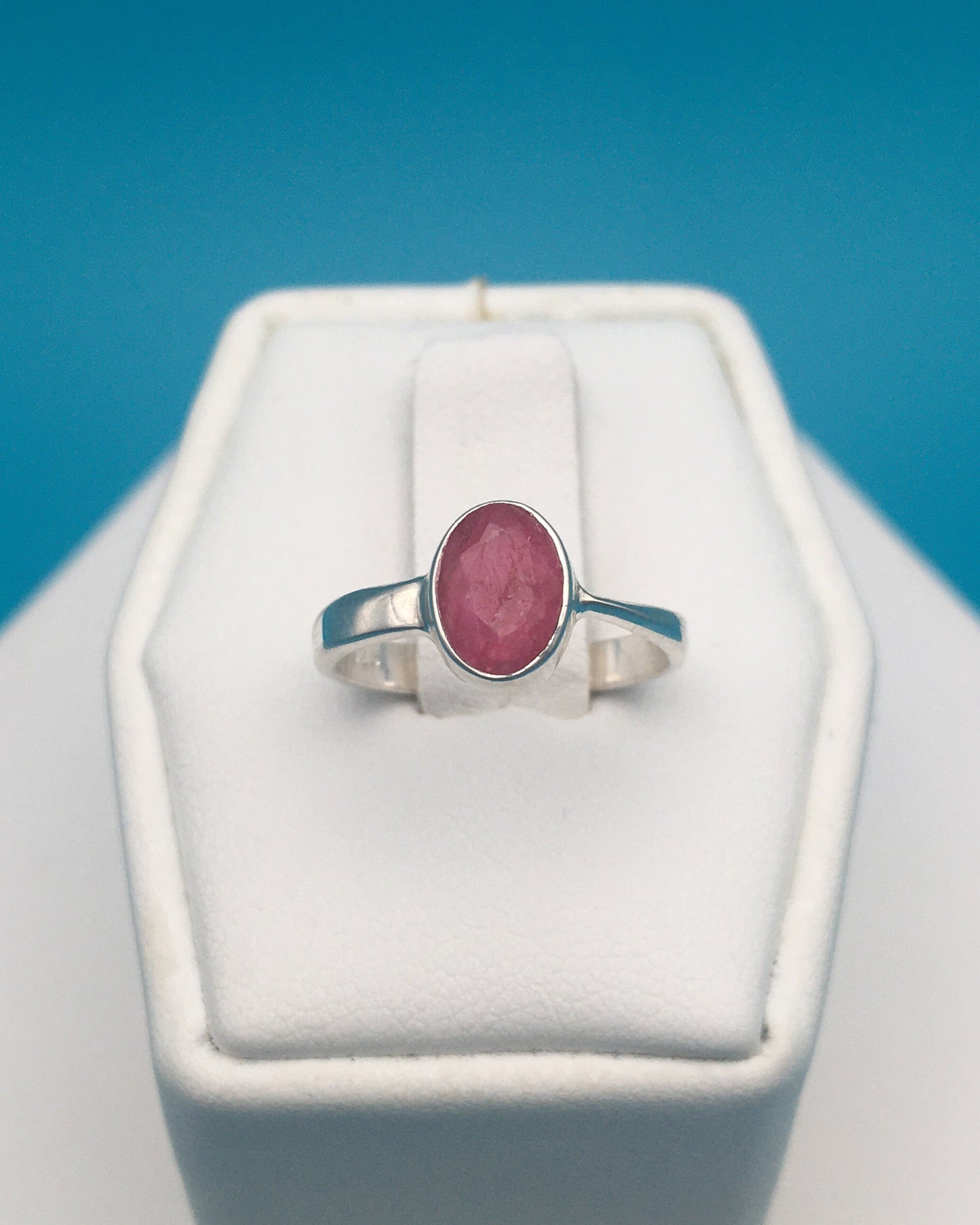 Ruby Sterling Silver Ring size 4