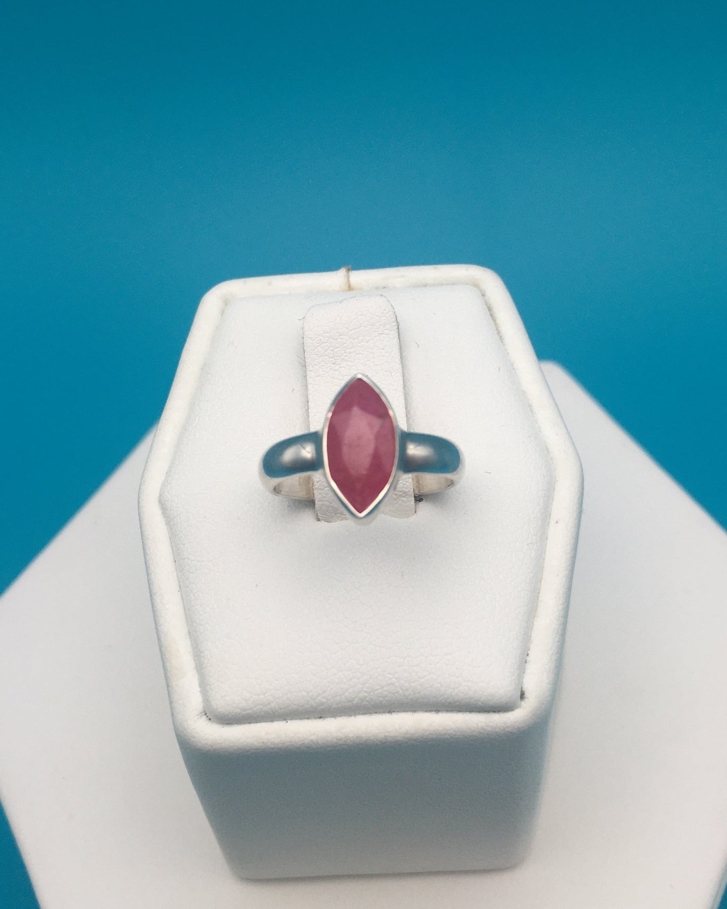 Ruby Sterling Silver Ring size 3