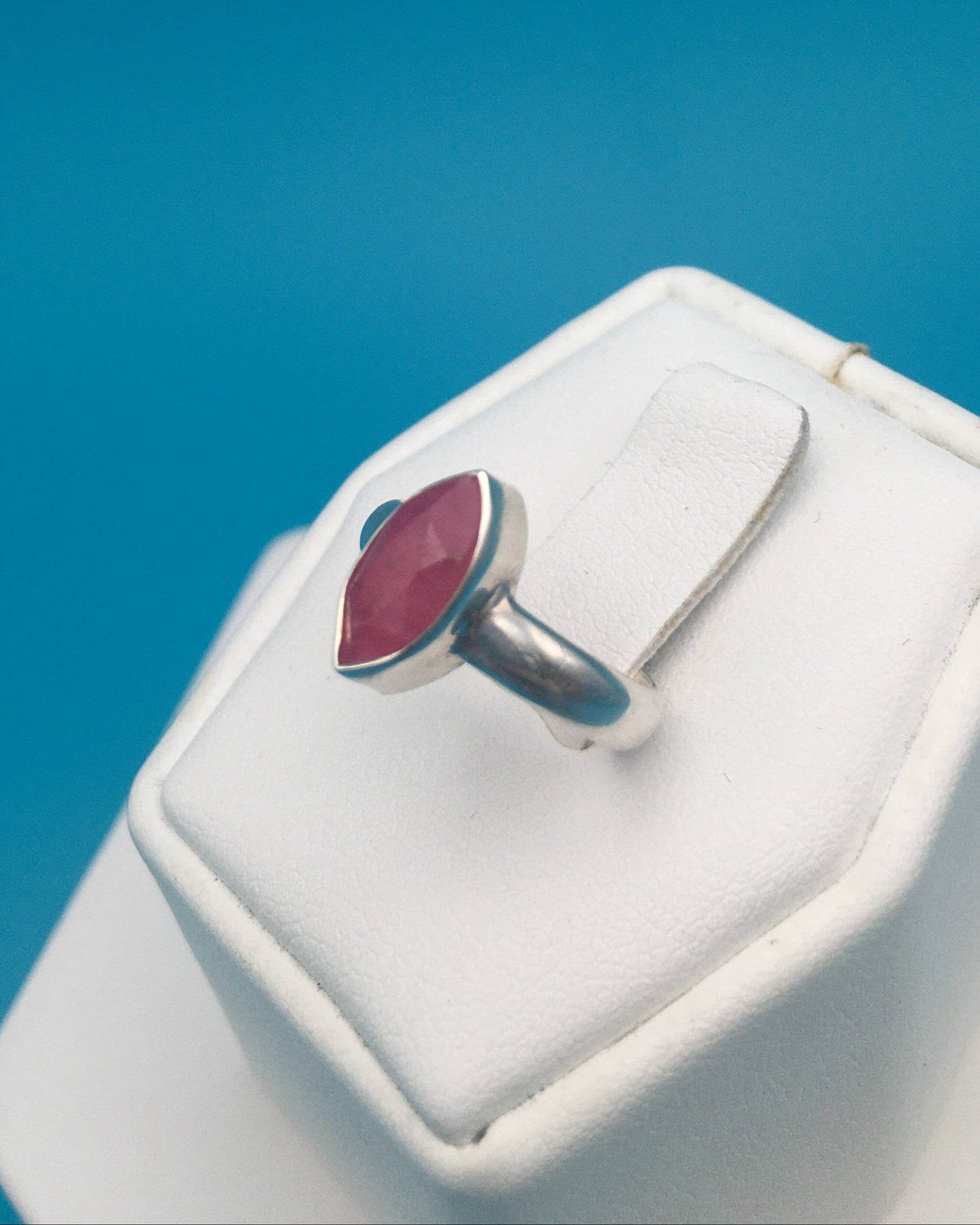 Ruby Sterling Silver Ring size 3