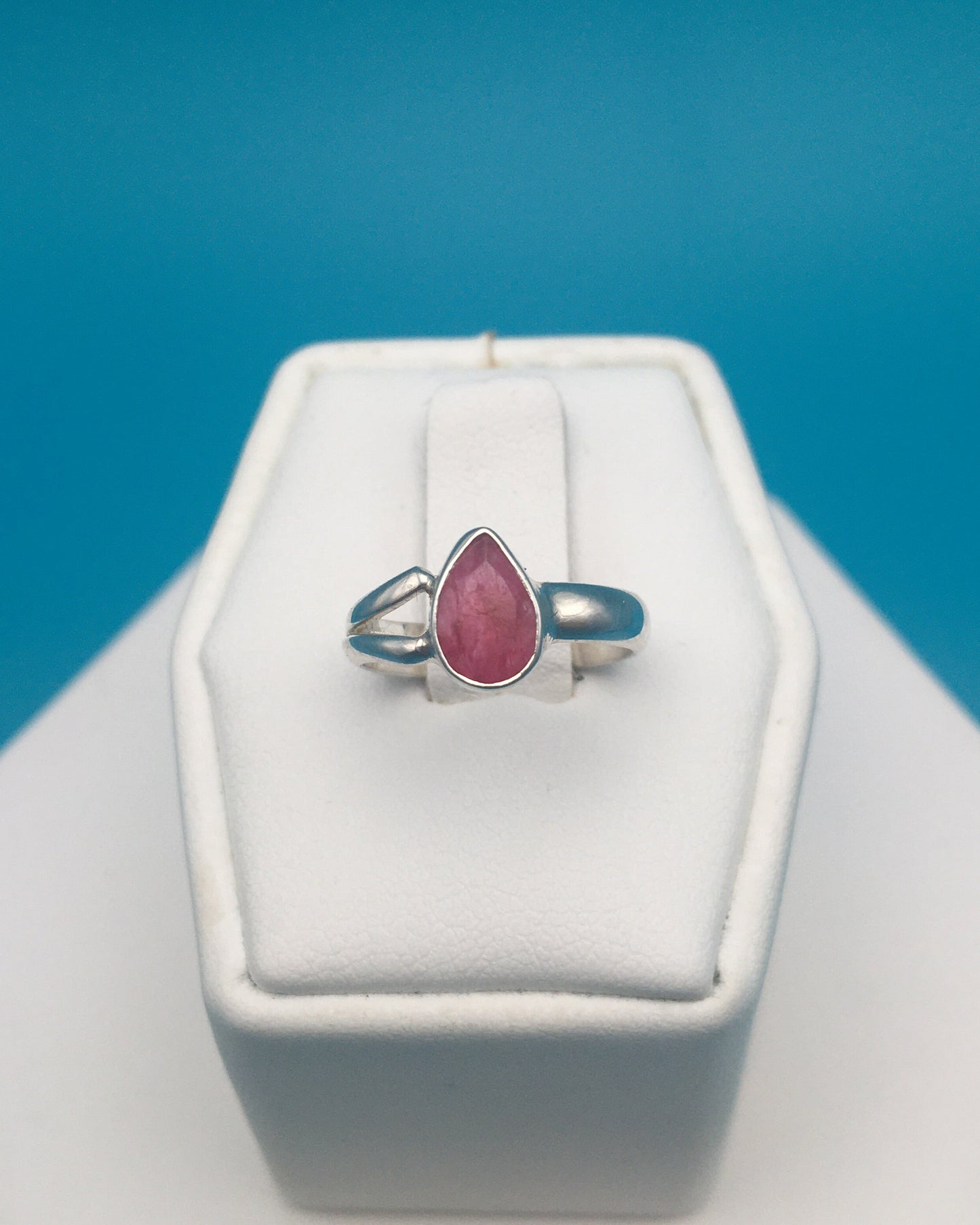 Ruby Sterling Silver Ring size 3