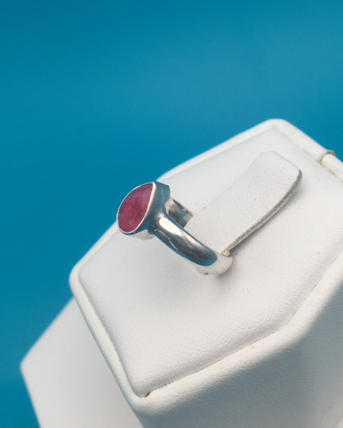 Ruby Sterling Silver Ring size 3