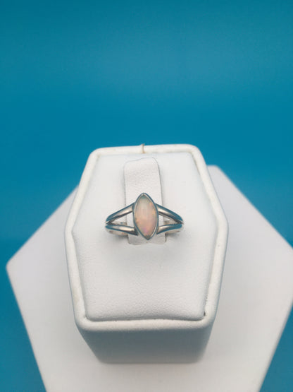 Opal Sterling Silver Ring size 4