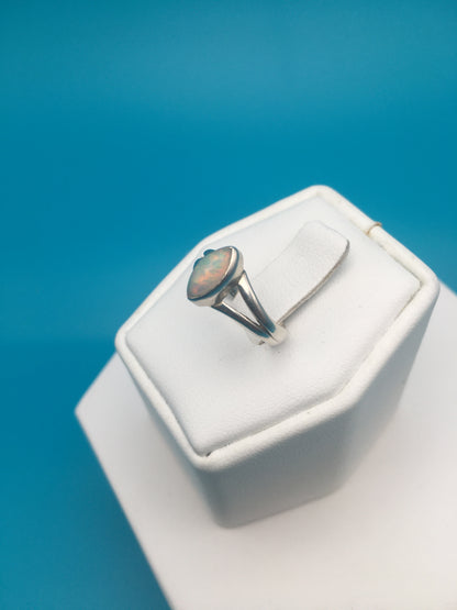Opal Sterling Silver Ring size 4