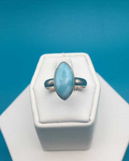 Larimar Sterling Silver Ring size 8