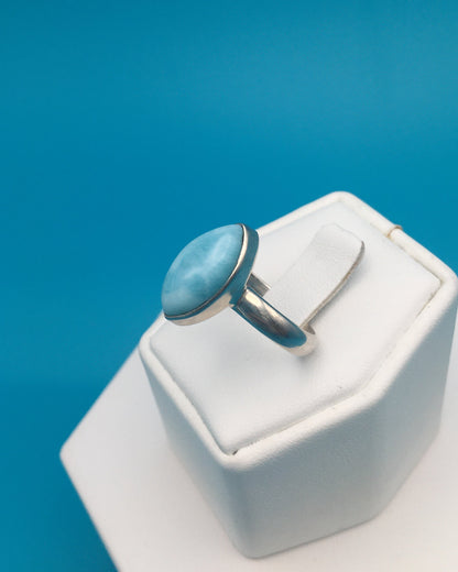 Larimar Sterling Silver Ring size 8