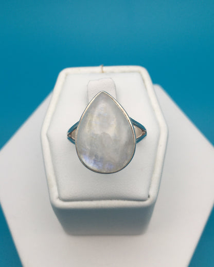 Moonstone Sterling Silver Ring size 9