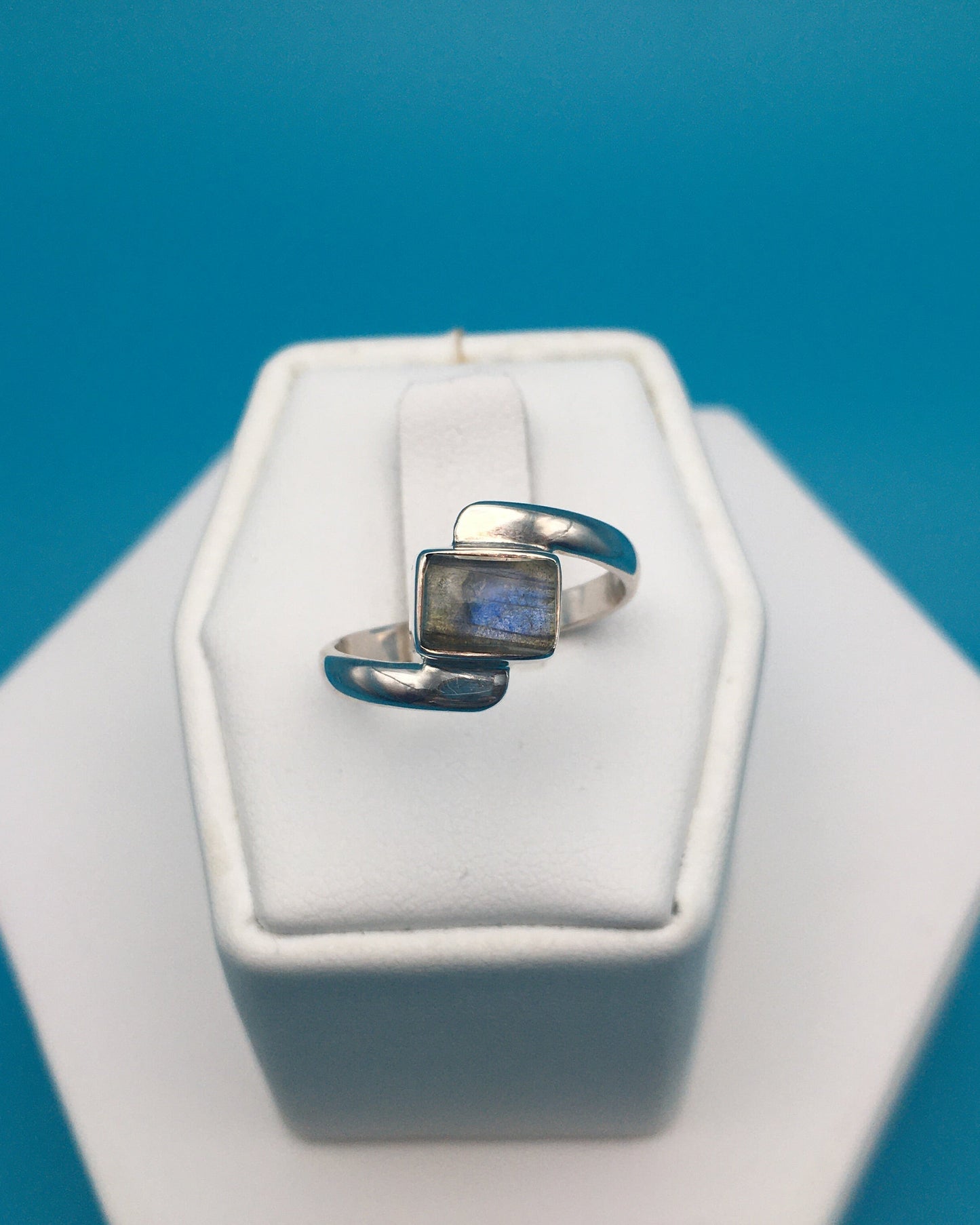 Labradorite Silver Ring size 7
