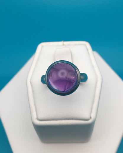 Amethyst Sterling Silver Ring size 8.5