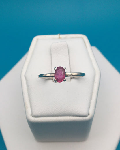 Ruby Sterling Silver Ring size 8