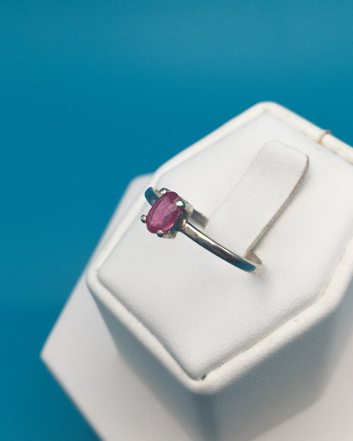 Ruby Sterling Silver Ring size 8