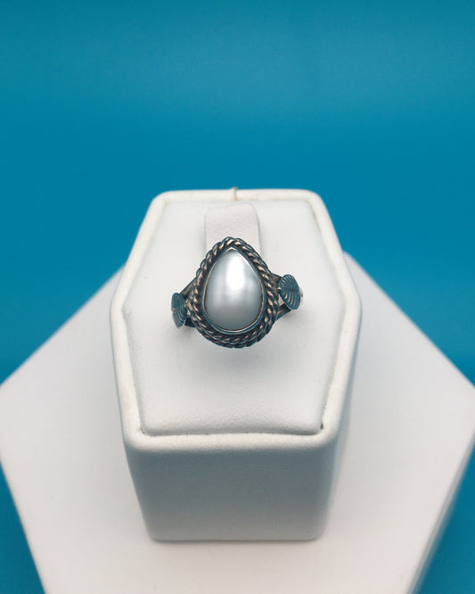 Fresh Water Pearl Sterling Silver Ring size 5.5