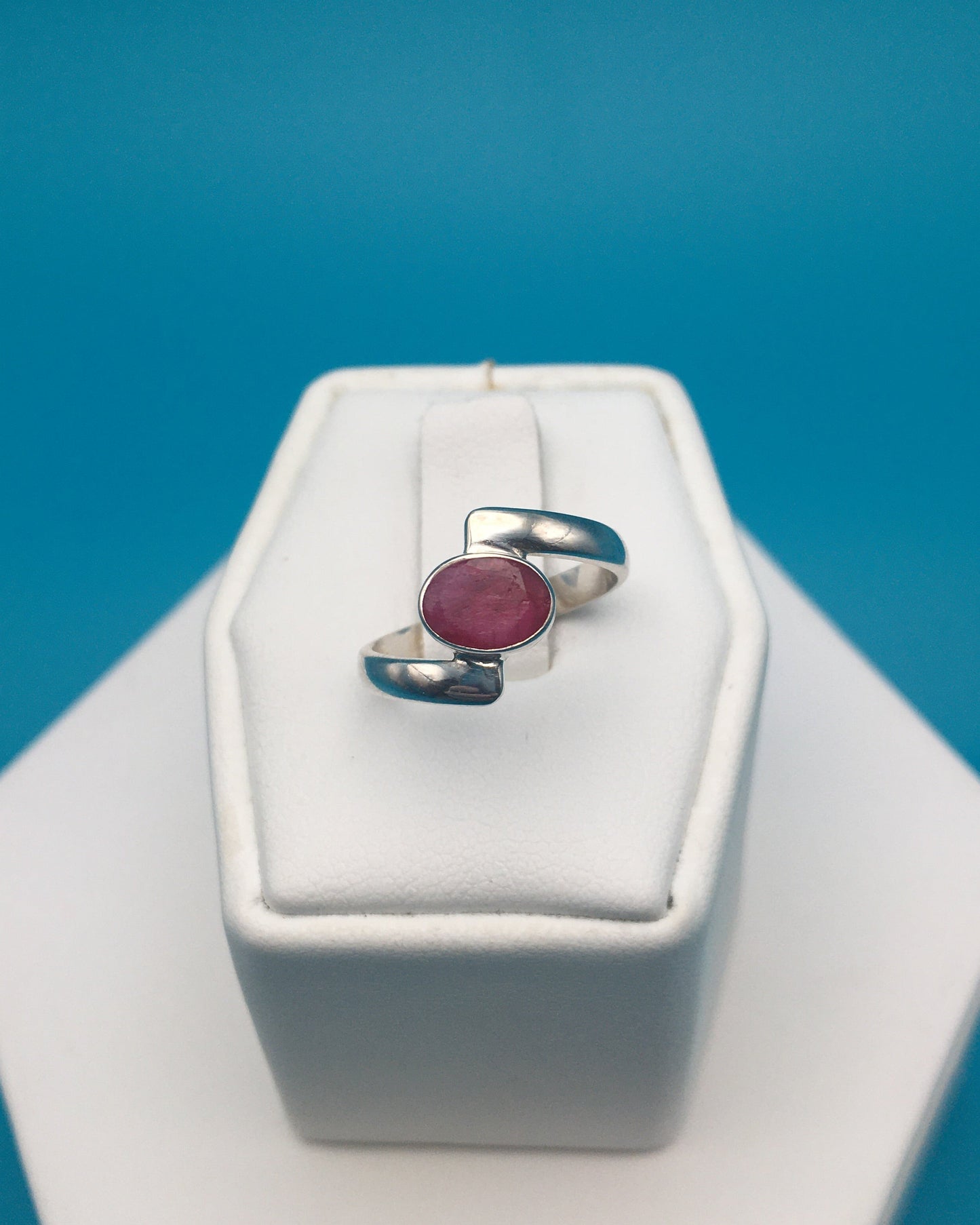 Ruby Sterling Silver Ring size 5