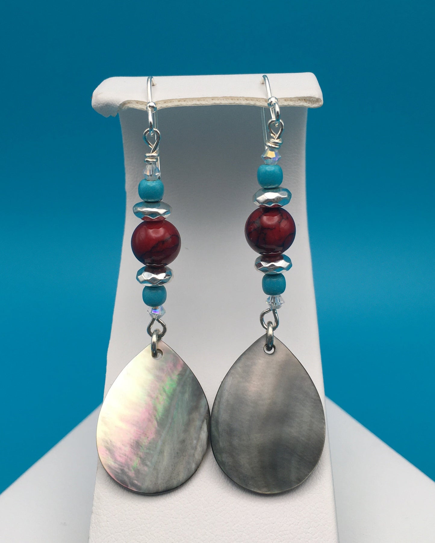 Hematite Black Oyster Shell Earrings