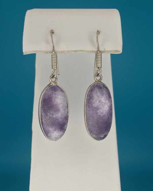 Lepidolite Sterling Silver Earrings
