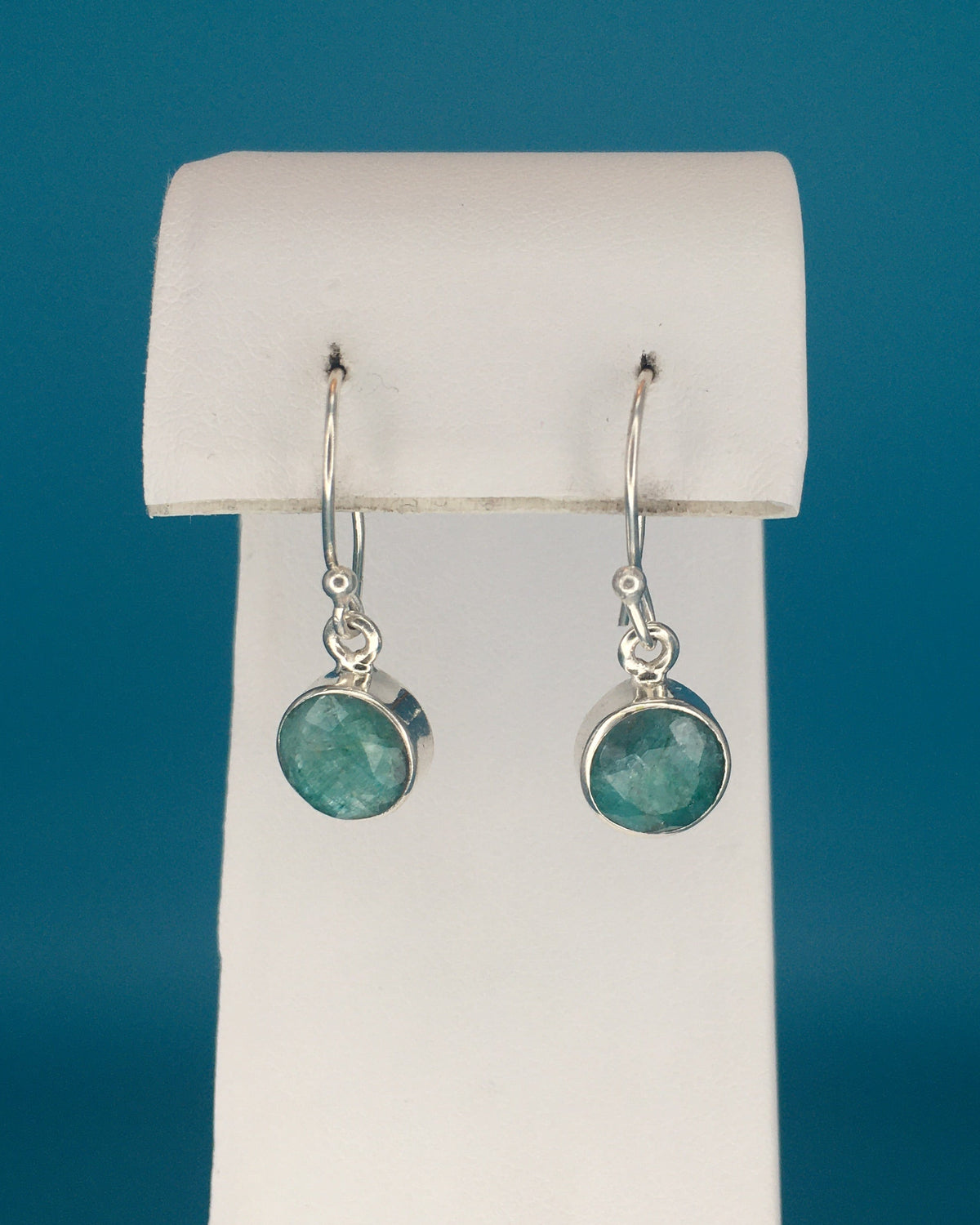 Emerald Sterling Silver Earrings