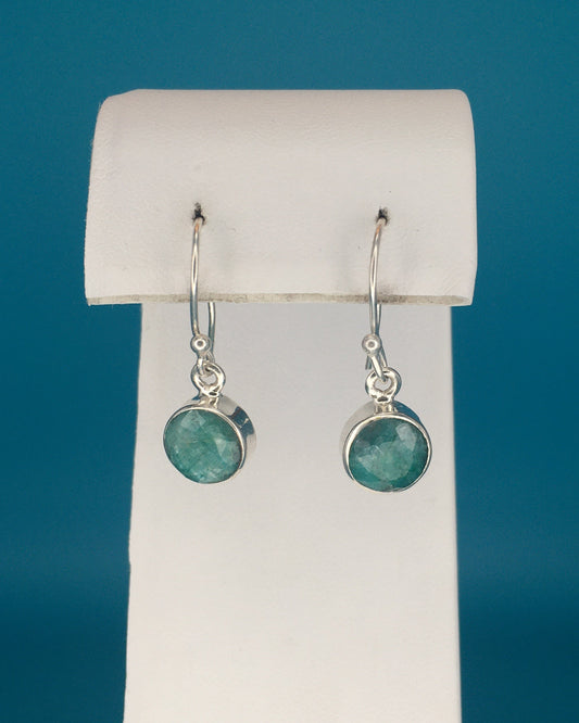Emerald Sterling Silver Earrings