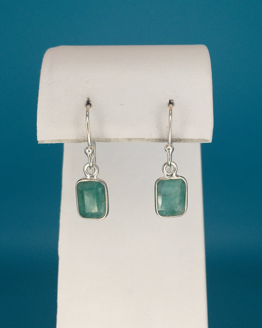 Emerald Sterling Silver Earrings
