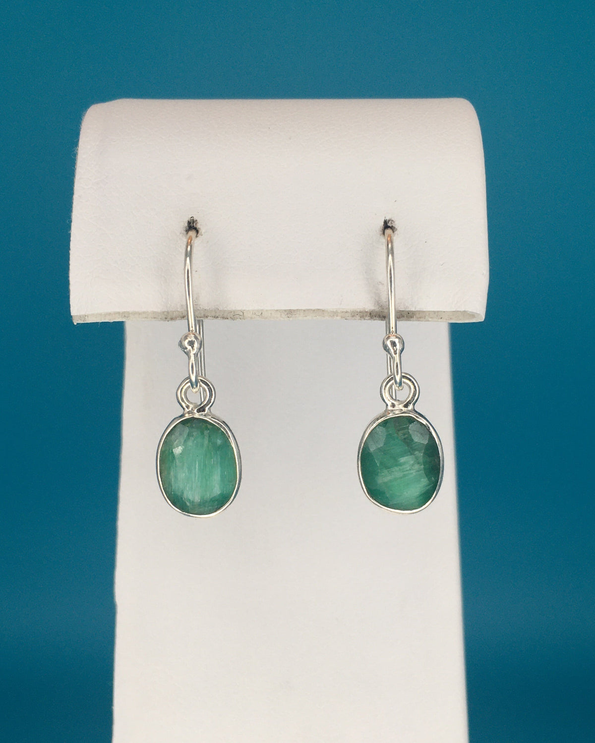 Emerald Sterling Silver Earrings