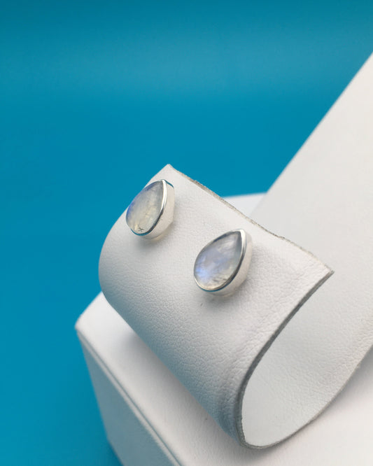 Moonstone Sterling Silver Stud Earrings