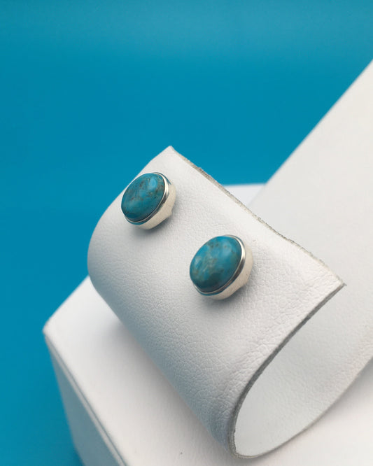 Arizona Turquoise Sterling Silver Stud Earrings