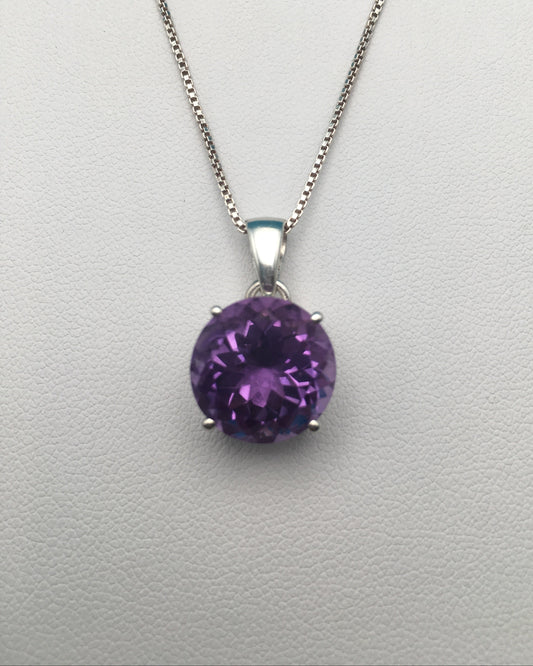 Amethyst Sterling Silver Pendant