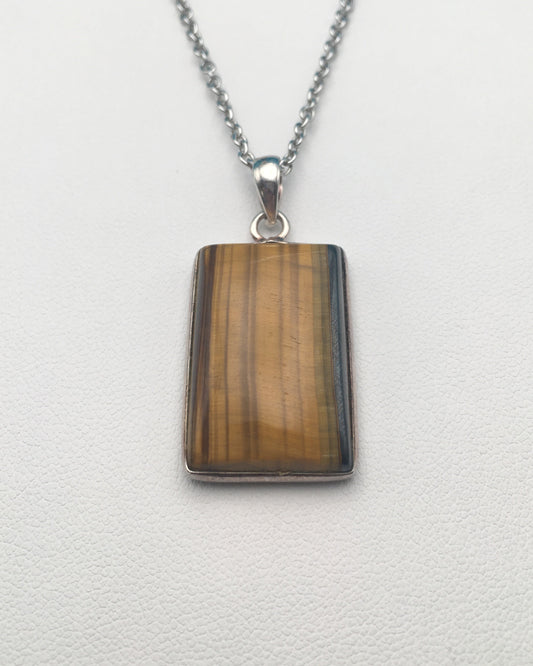 Tiger's Eye Sterling Silver Pendant