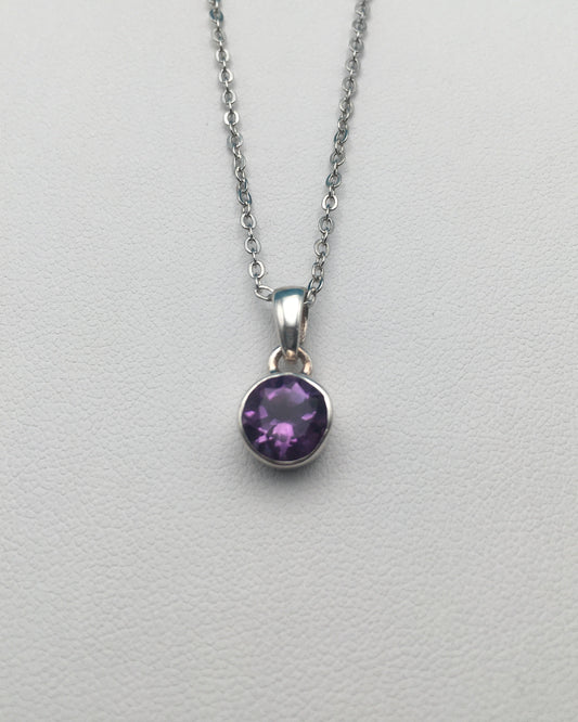 Amethyst Sterling Silver Pendant