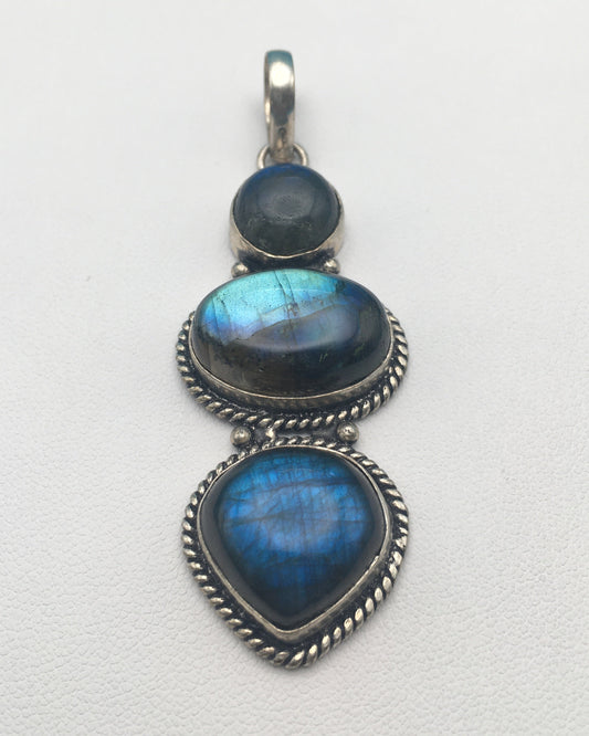Labradorite Sterling Silver Pendant