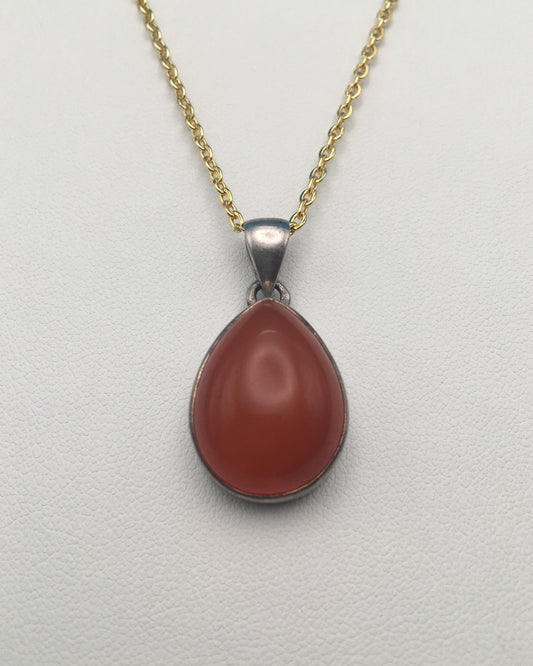 Carnelian Sterling Silver Pendant