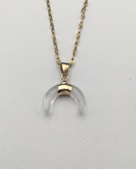 Quartz Moon Pendant