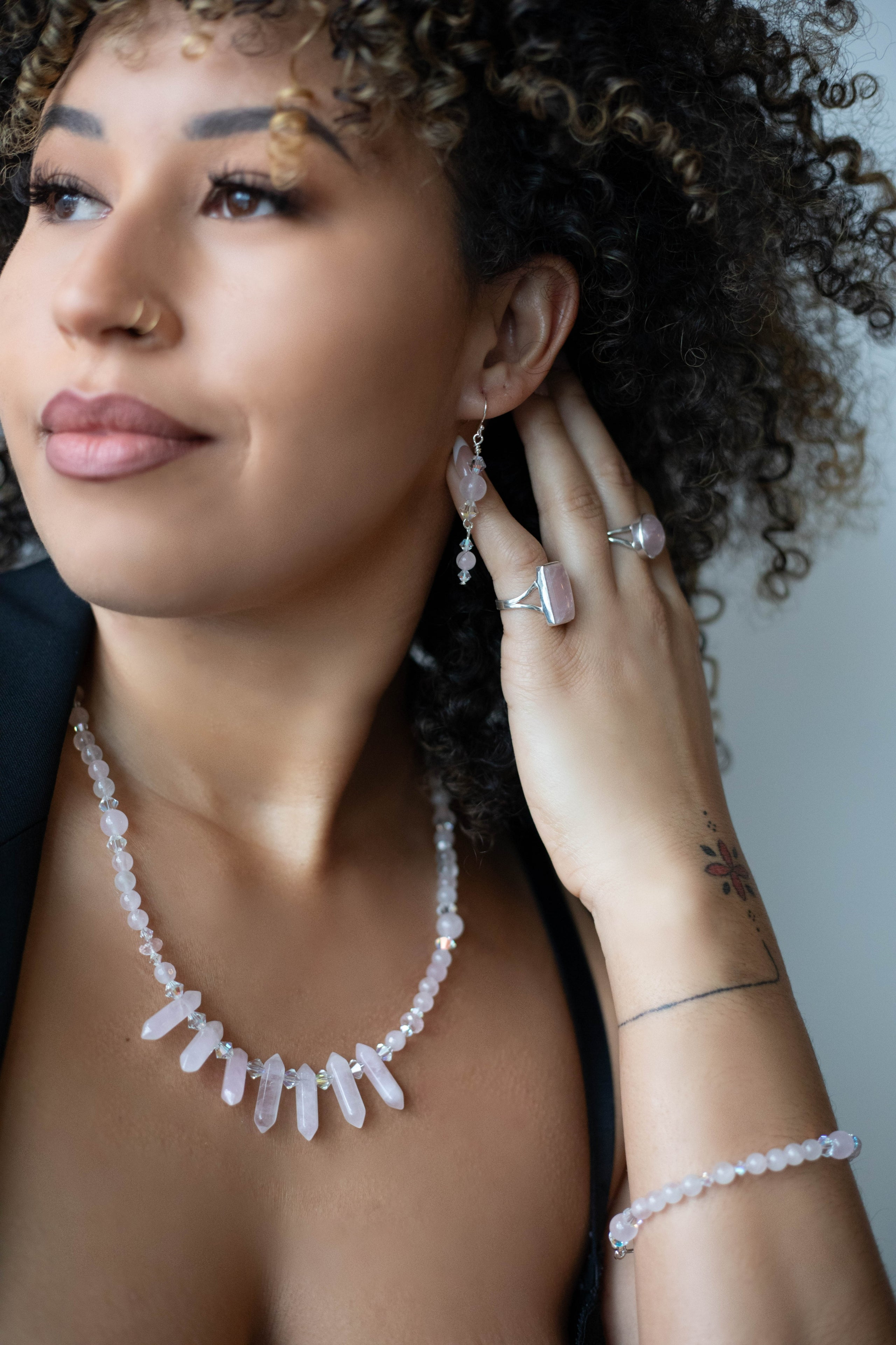 Crystal healing jewelry from Cree Jewelry Designer Hawk Lace