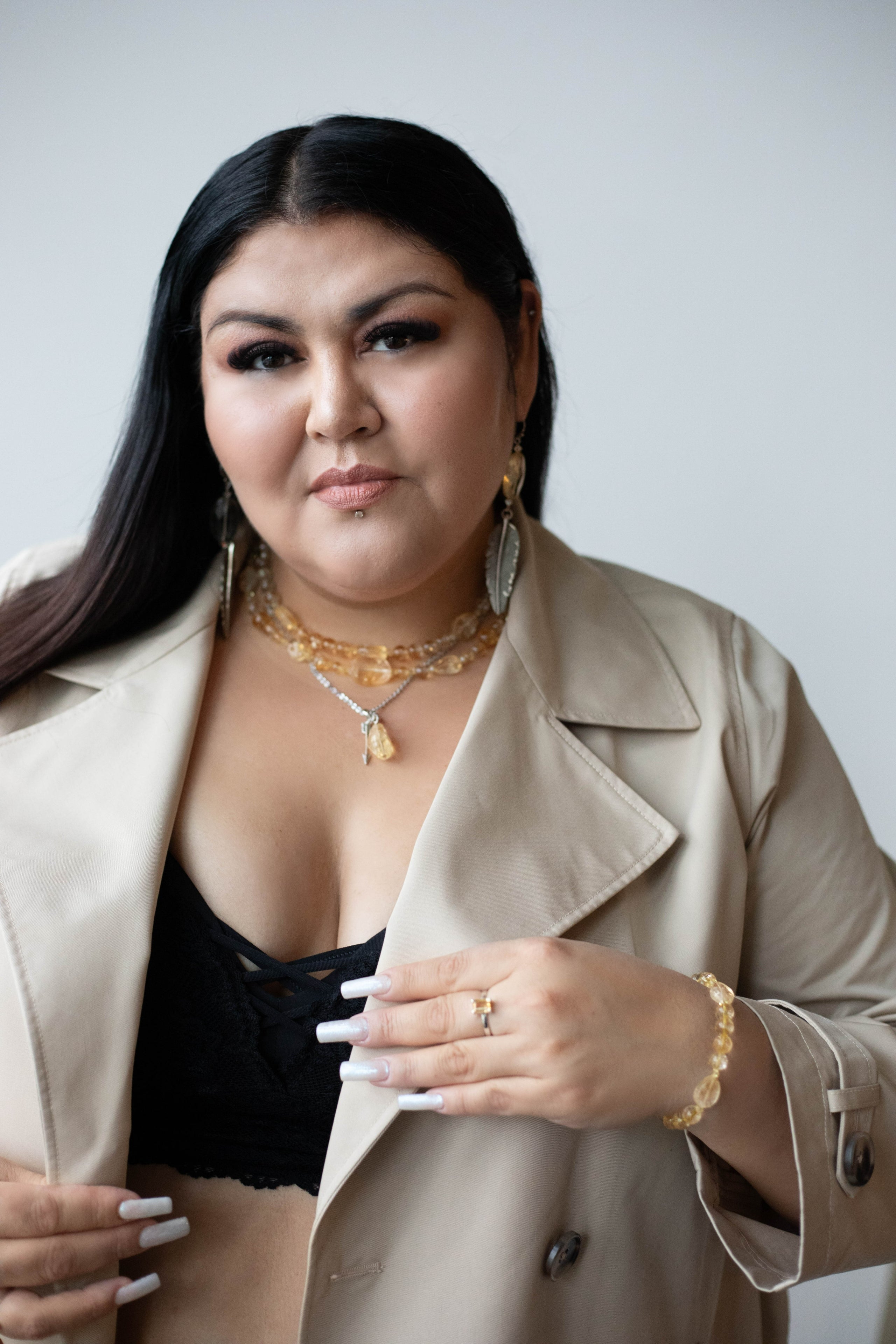 Luxury Crystal necklace from Indigenous Jewelry Designer Hawk Lace